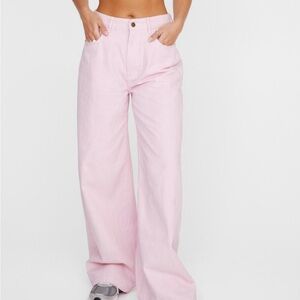 Nasty Gal TWILL PINSTRIPE BAGGY PANTS